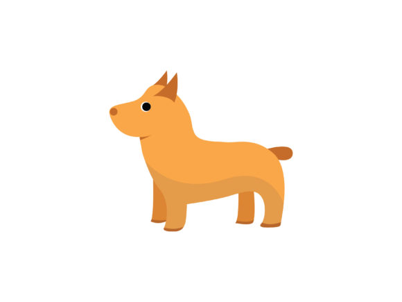 305-Cute Dog Animal Vector Illustration: Graphics & Illustrations