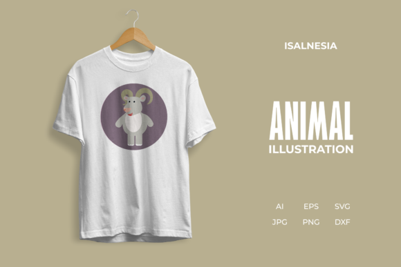 Animal Goat Character Illustration: Graphics & Illustrations for Local Branding
