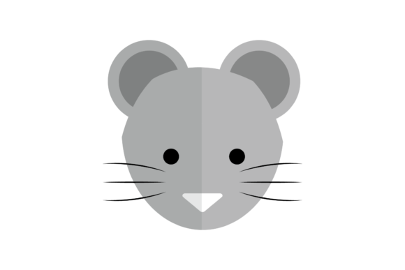 Animal Head Mouse Face Illustration: Graphics & Illustrations for Sellers