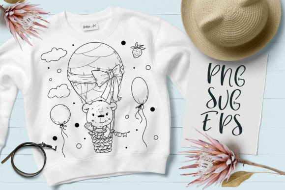Cute Bear Happy Baby Animal Graphics & Illustrations
