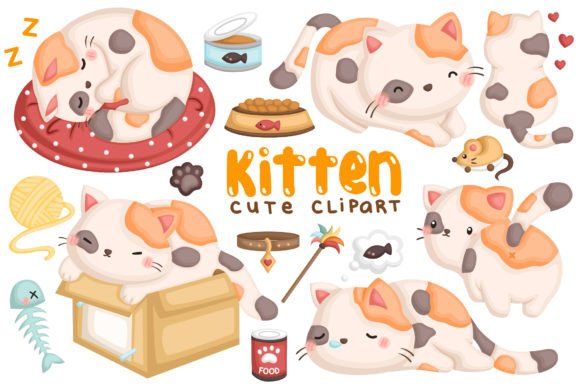 Cute Cats Clipart: Feline Graphics & Illustrations