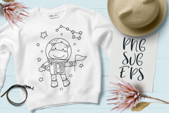 Cute Hippo Happy Baby Animal Graphics & Illustrations