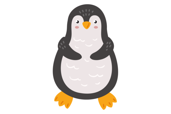 Cute Penguin. Scandinavian Style Animal Graphics