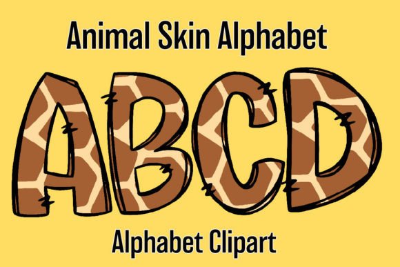 Cute Safari Animal Alphabet Doodle 2: Playful Graphics & Illustrations