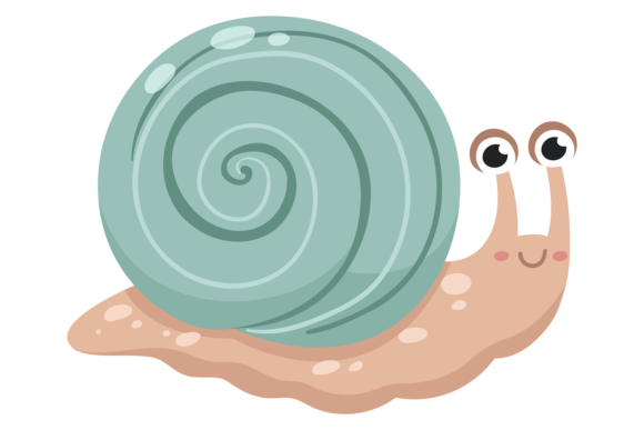 Cute Snail Graphics: Smiling Mascot Illustrations