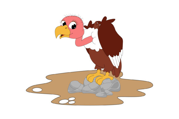Cute Vulture Animal Cartoon: Playful Graphics & Illustrations