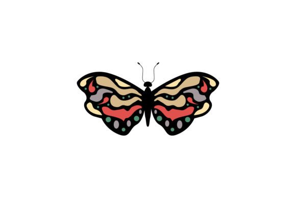 Flat Design Butterfly Vector Animal: Graphics & Illustrations