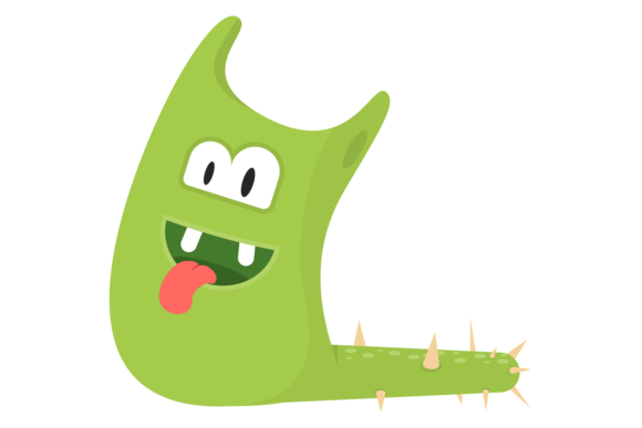 Green Monster Animal Graphics & Illustrations