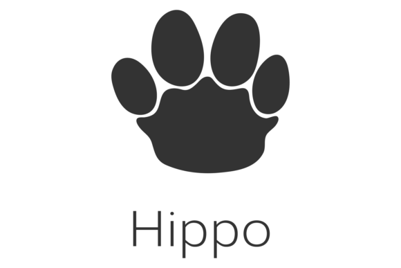 Hippo Footprint Graphics: African Animal Illustrations