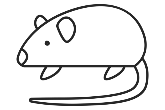 Mouse Line Icon. Rat Symbol. Animal Sign