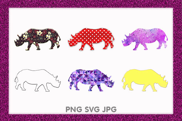 Rhino Horn Wildlife African Animal Graphics & Illustrations