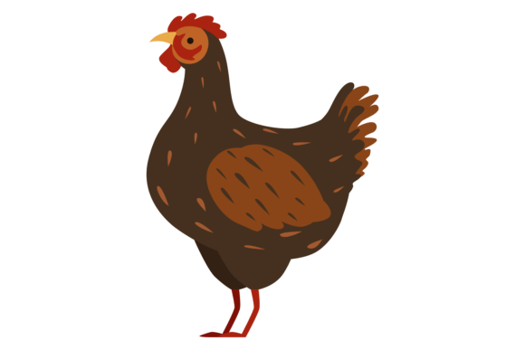 Rooster Cute Animal Graphics & Illustrations