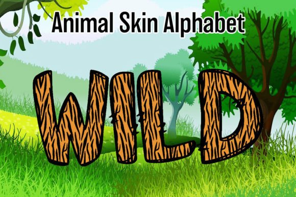 Safari Animal Alphabet Doodle Tiger