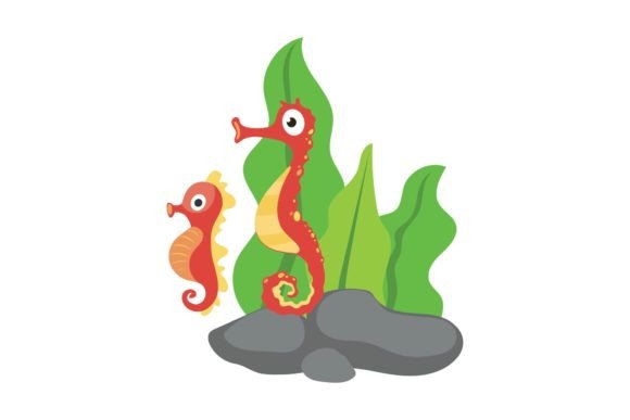 Sea Animal Sea Horse Graphics & Illustrations