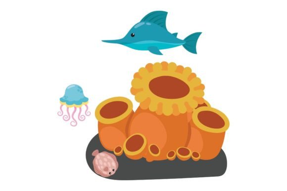 Sea Animal Water Graphics & Illustrations