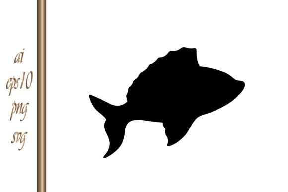 Sea Fish Engraving Animal Doodle Vector: Illustrations & Graphics