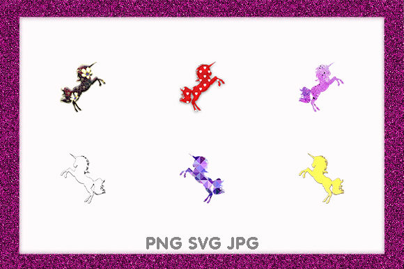 Unicorn Horse Magical Animal Pony SVG: Graphics & Illustrations