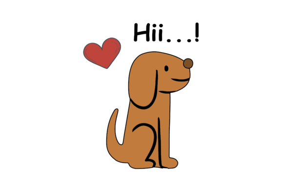 Valentines Kissing Animal Dog Graphics & Illustrations